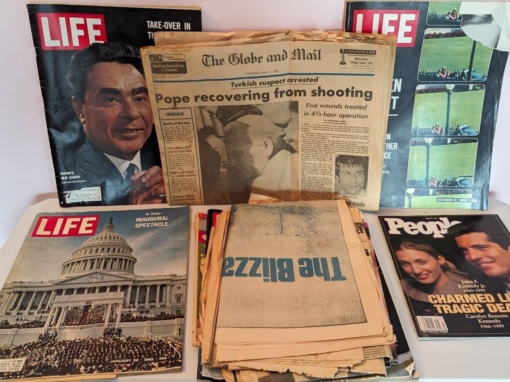 JFK JR. LIFE MAGS, NEWSPRINT ETC
