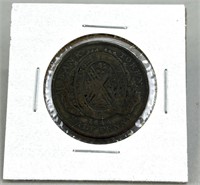 1844 Canada Half Penny Bank Token.