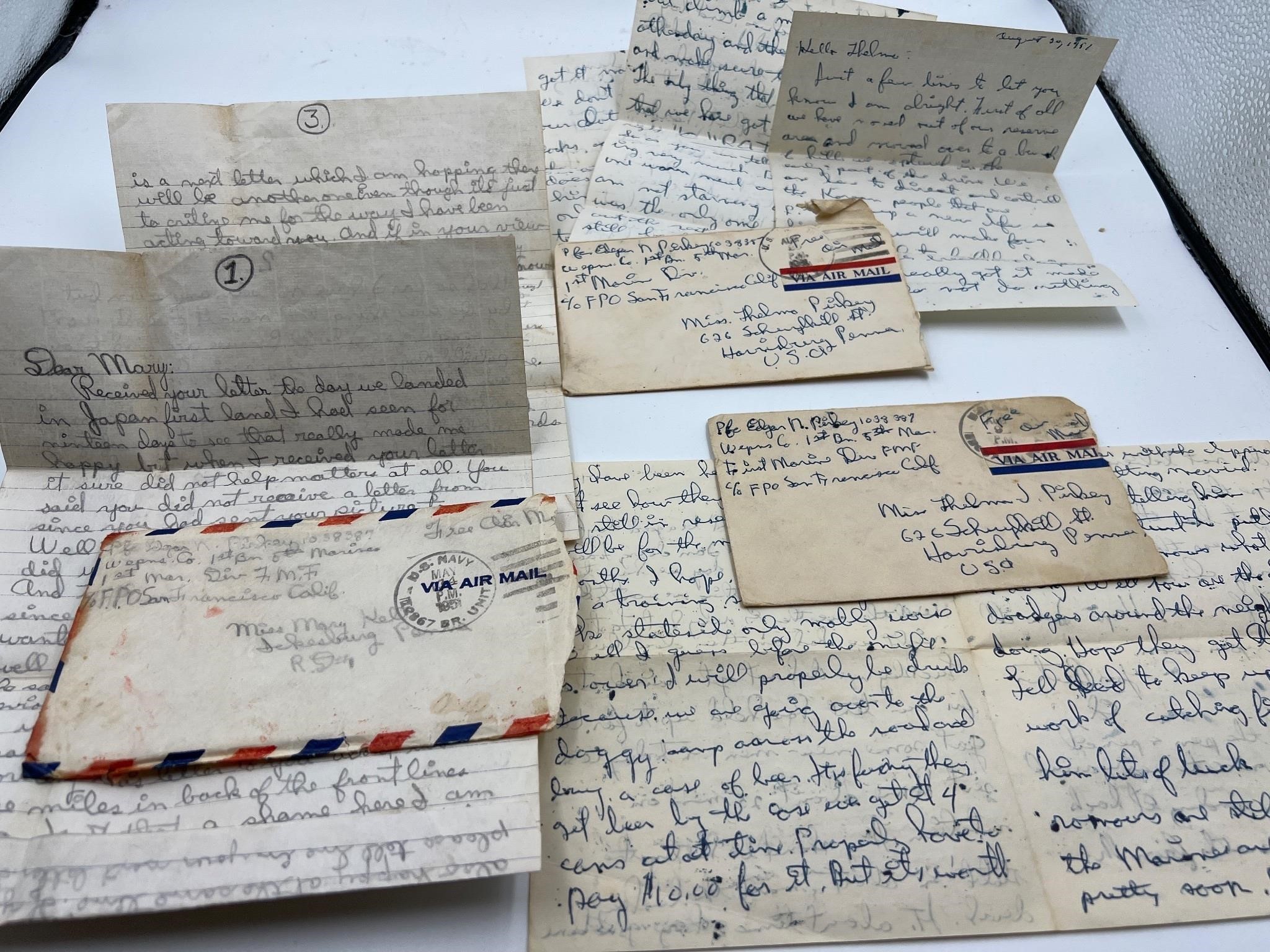 Korean War 1st Marine Div letters home