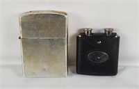 Dual Flask & Giant Zippo Style Lighter