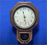 Antique Seth Thomas drop clock (works)