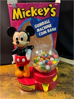 MICKEYS GUMBALL MACHINE COIN BANK