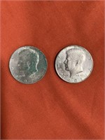 Two Kennedy Half Dollars