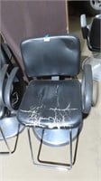 salon chair, damaged cushion