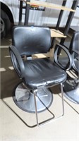 salon chair, damaged cushion