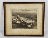 Framed Uss Lake Champlain Photo