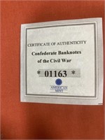 American Mint Confederate Banknotes of the Civil