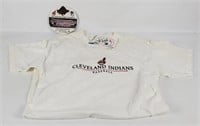Mlb Indians Button & Shirt W/ Tag Size L