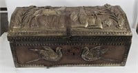 Ornate Trunk W/ Embossed Tin