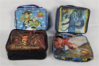 4 Soft Lunch Boxes - Harry Potter, Toy Story