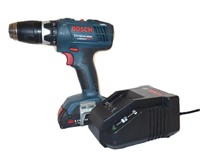 Bosch 18v cordless drill w 1 batt & charger works