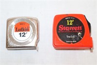 vintage Lufkin & Starrett 12' tape measurers