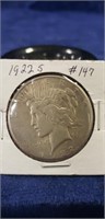 (1) 1922-S Peace Silver One Dollar Coin