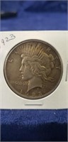 (1) 1923 Peace Silver One Dollar Coin