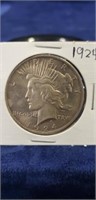 (1) 1924 Peace Silver One Dollar Coin