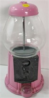 Pink Metal & Glass Gumball Machine