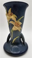 Blue Roseville Pottery Zephyr Lily Vase