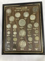 US 20th Century Type Coins in frame