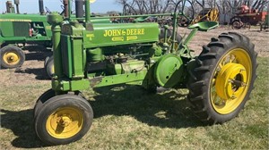 John Deere A  tractor, runs
