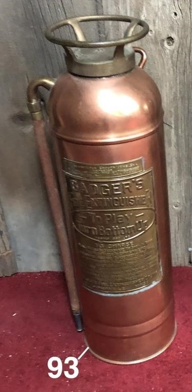 BADGER'S FIRE EXTINGUISHER, copper