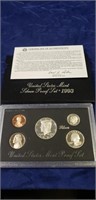 (1) 1993 U.S. Mint Silver Proof Set w/ COA