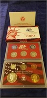(1) 2000 U.S. Mint Silver Proof Set w/ COA