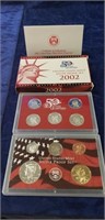 (1) 2002 U.S. Mint Silver Proof Set w/ COA