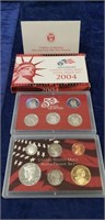 (1) 2004 U.S. Mint Silver Proof Set w/ COA