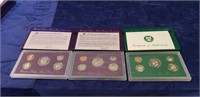 (3) U.S. Mint Proof Sets w/ COA (1992, 1993 &