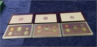 (3) U.S. Mint Proof Sets w/ COA (1987, 1988 &