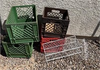 Milk Crates + Metal Risers