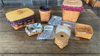 Longaberger tissue basket with wood lid,