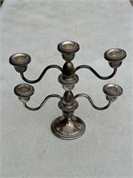 Silver Candelabra 9”