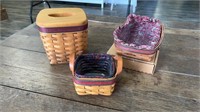 Longaberger Tissue Basket with lid and p