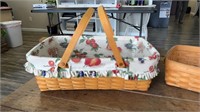 Longaberger large gathering basket with liner and