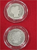 2 - Barber Dimes 1912D,1899