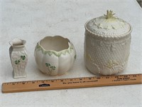 3 Pieces of Irish Belleek (IRISH !)