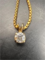 Lovely Diamond Pendant Necklace