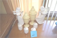 Angels, canisters, candles