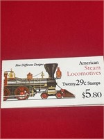 American steam locomotives $.29 stamp booklet