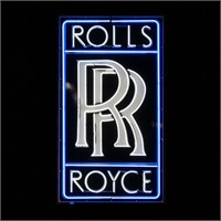 Large Neon Rolls Royce Dealer Sign