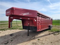 24' Travalong Stock Trailer w/ Cavalier Top