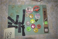 Watch bands, pins, etc