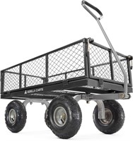 Gorilla Carts 800lb Steel Wagon  Black