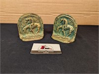 Brass "End of the Trail" bookends