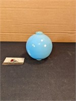 Blue glass lightning rod ball