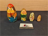 Nesting doll (farmer, wife, cow, pig)