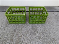 Green storage crates (2)