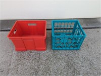 Red/Blue storage crates (2)
