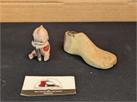 Kewpie doll and childs shoe form